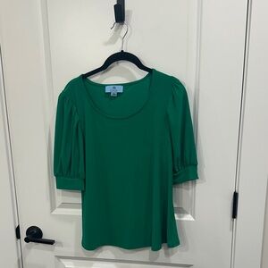Cato Emerald Green Puff Sleeve Tee